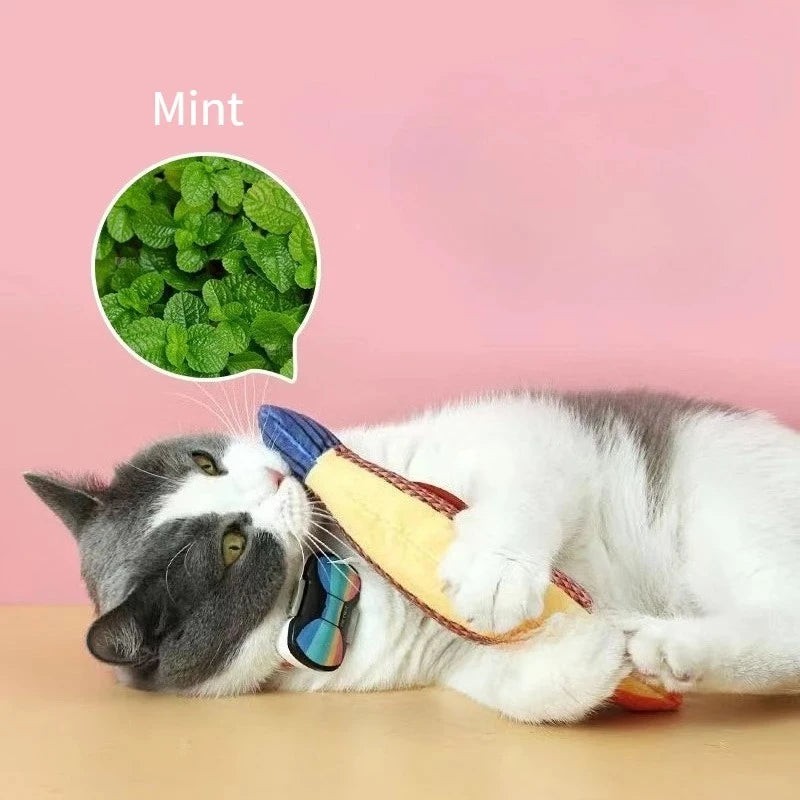 Cat Toy Contains Catnip for Self Pleasure and Relaxation 3D Simulated Fish Pillow Fish Interactive Sound Plush Toy Peaceful Pleasures Health and Wellness