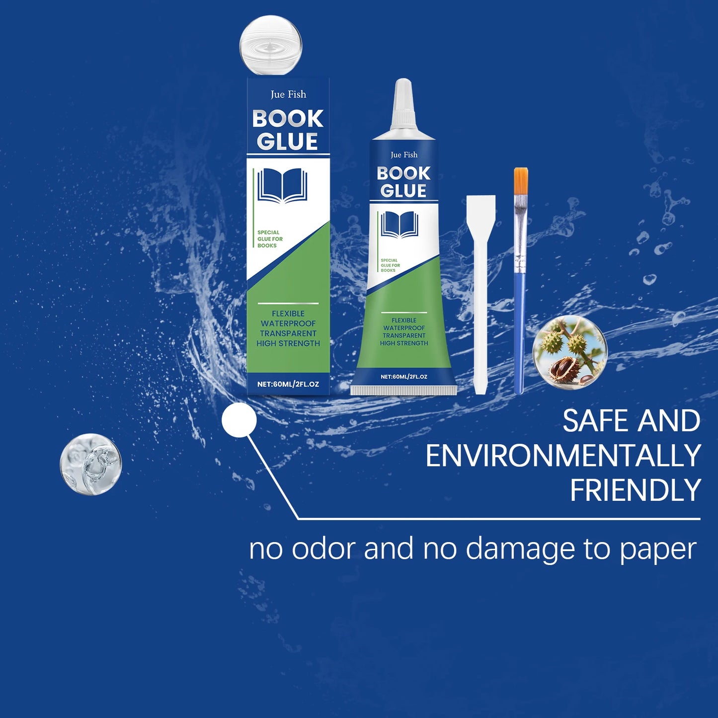 60ml Book Repair Glue | Quick Dry, Waterproof, Strong Adhesion