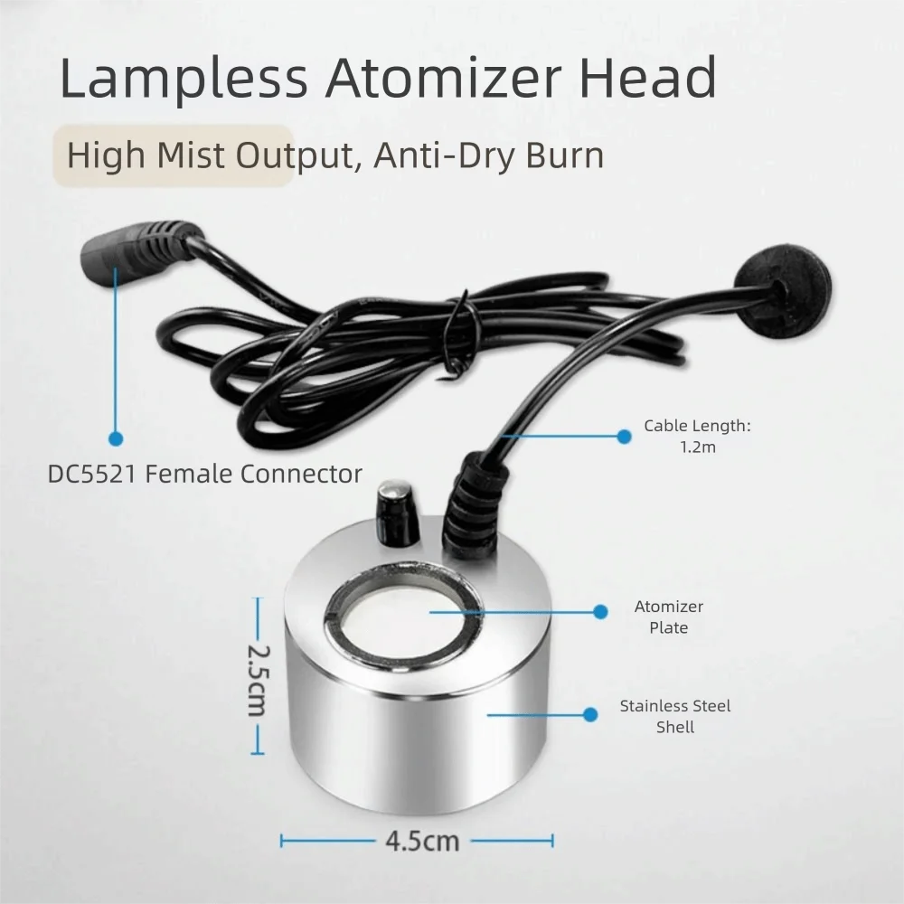Ultrasonic LED Mist Maker Fogger – Pond & Garden Atomizer