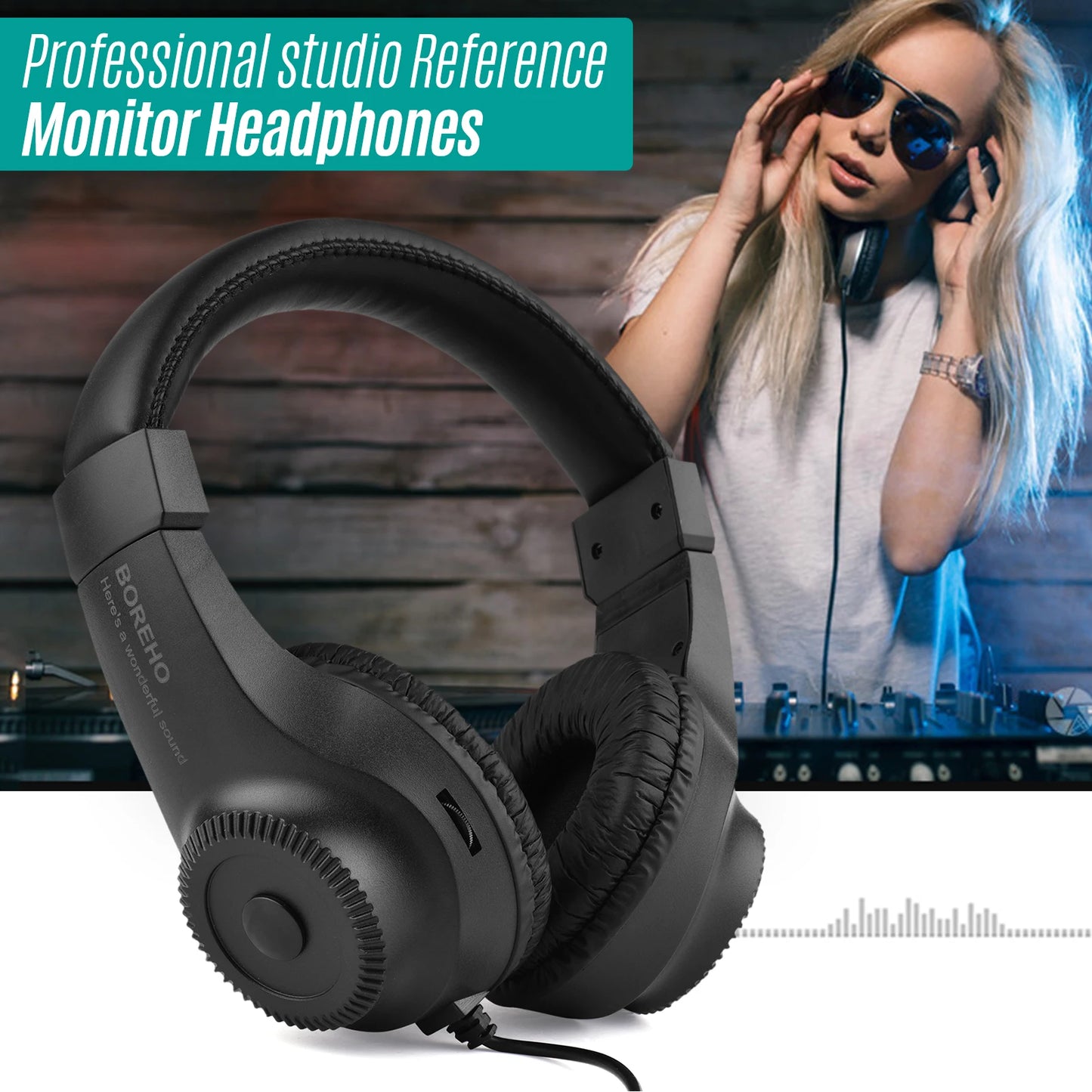 Arealer Wired Monitor Headphones | 50mm Driver & 6.5mm Plug