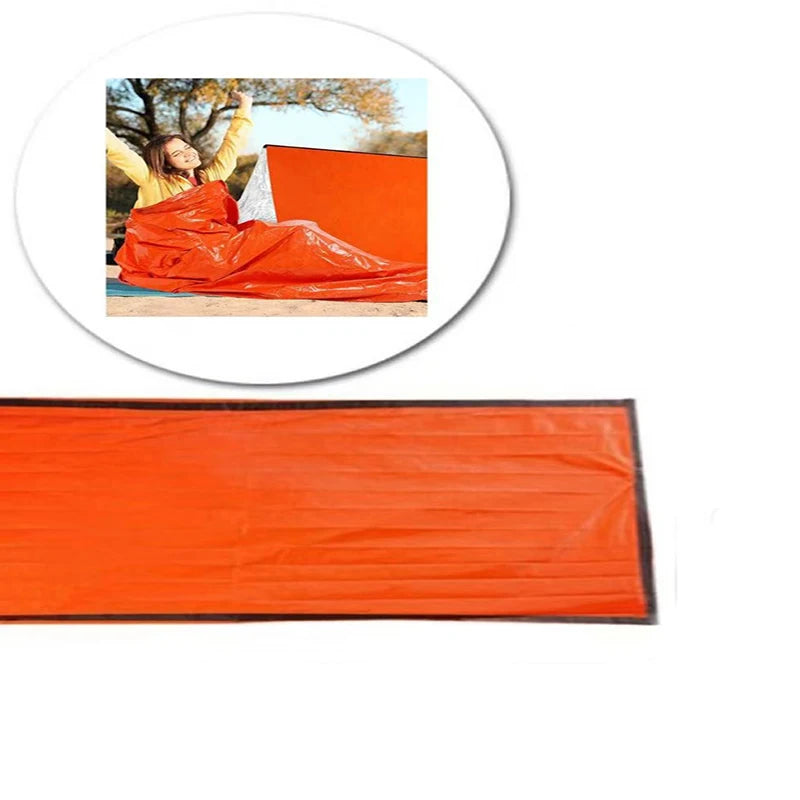 Outdoor Emergency Survival Sleeping Bag Portable First Aid Blanket Hiking and Camping Multi-functional Insulated Bag Peaceful Pleasures Health and Wellness