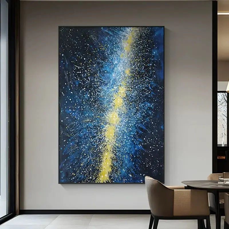 Pure Hand Drawn Canvas Wall Art Oil Painting Quadro Home Decorations Abstract Stars Hanging Picture For Living Room Bedroom Peaceful Pleasures Health and Wellness