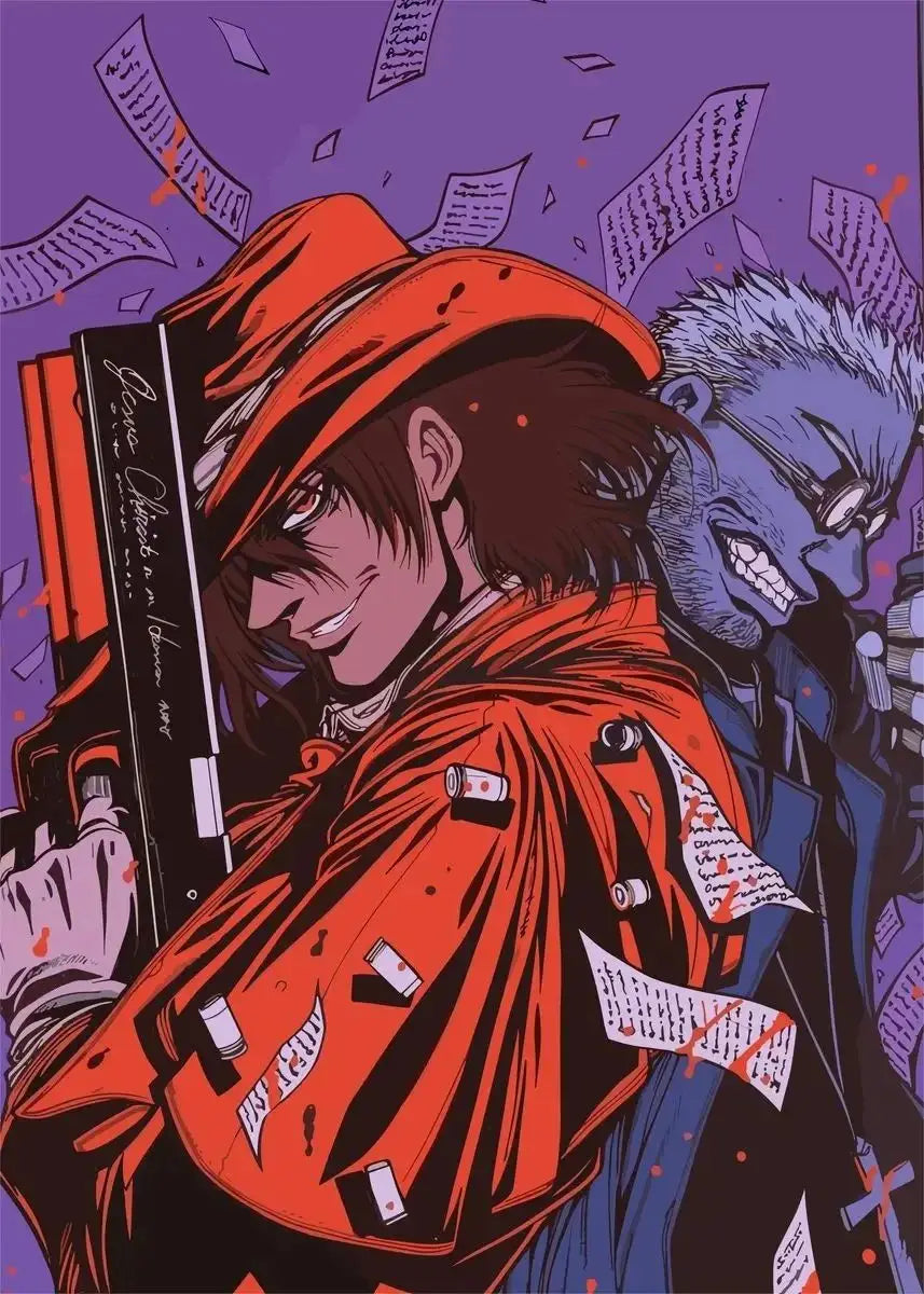 Hellsing Ultimate Anime Canvas Wall Art Poster | Horror Manga Decor