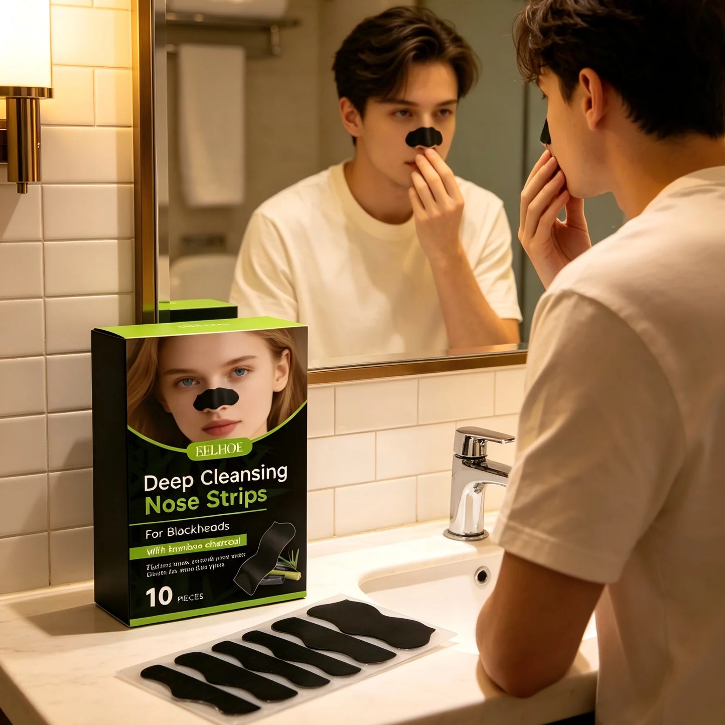 EELHOE Bamboo Charcoal Nose Strips – Blackhead & Pore Cleanser