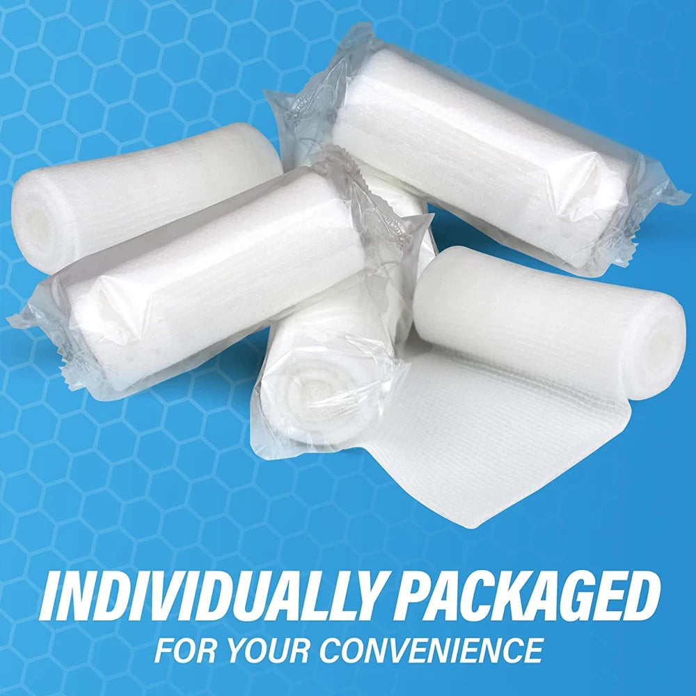 4-Pack Stretch Gauze Bandage Rolls – Soft Latex-Free Wound Care Gauze Bandage Rolls Peaceful Pleasures Health and Wellness