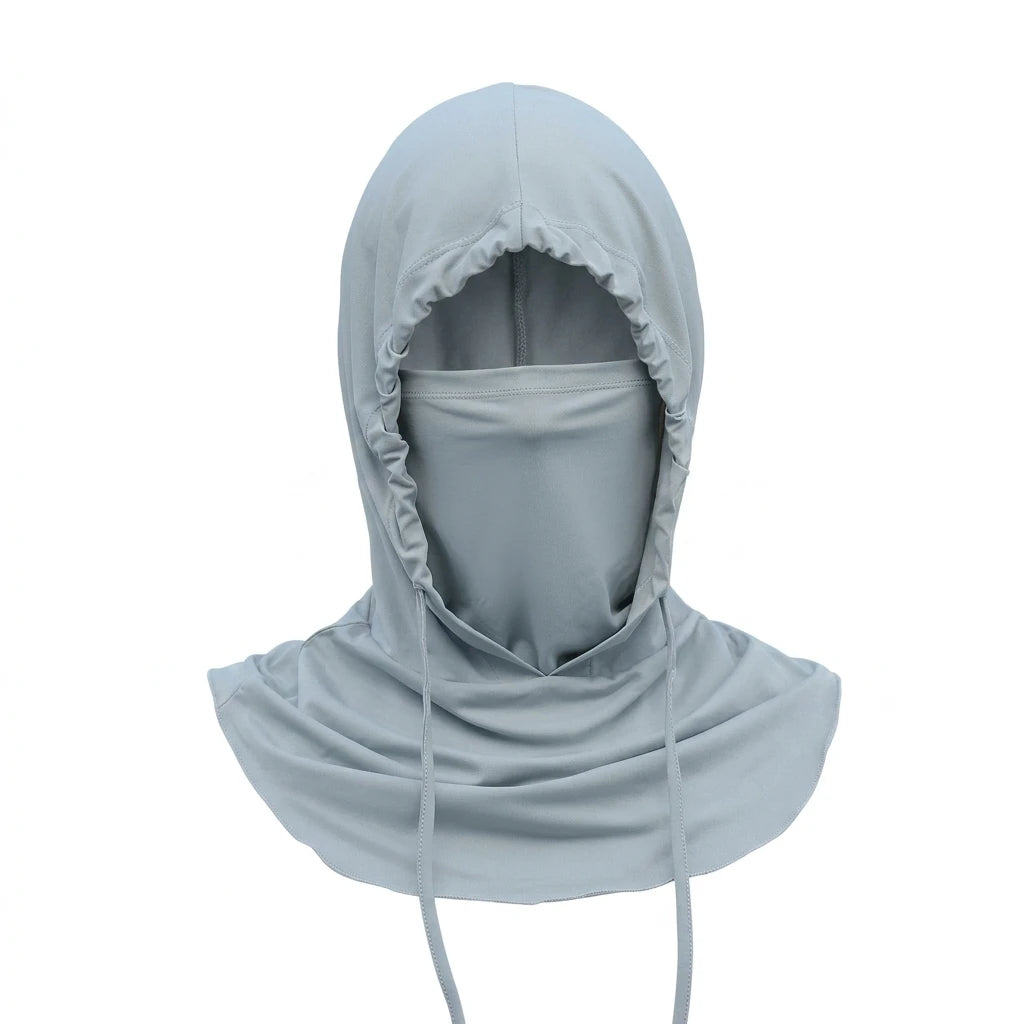 Ice Silk Sun Protections Mask For Women UV Protections Breathable Neck Cover Ear Hook Design Peaceful Pleasures Health and Wellness Light Grey