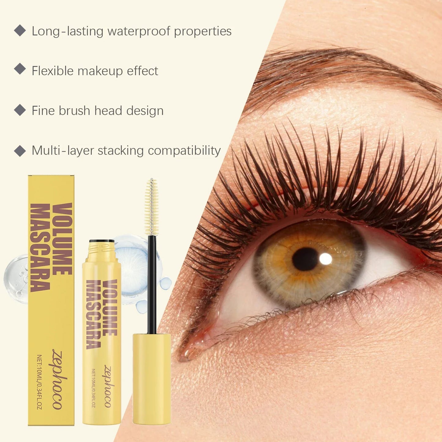 Zephoco Volume Mascara – Lengthening, Curling & Waterproof