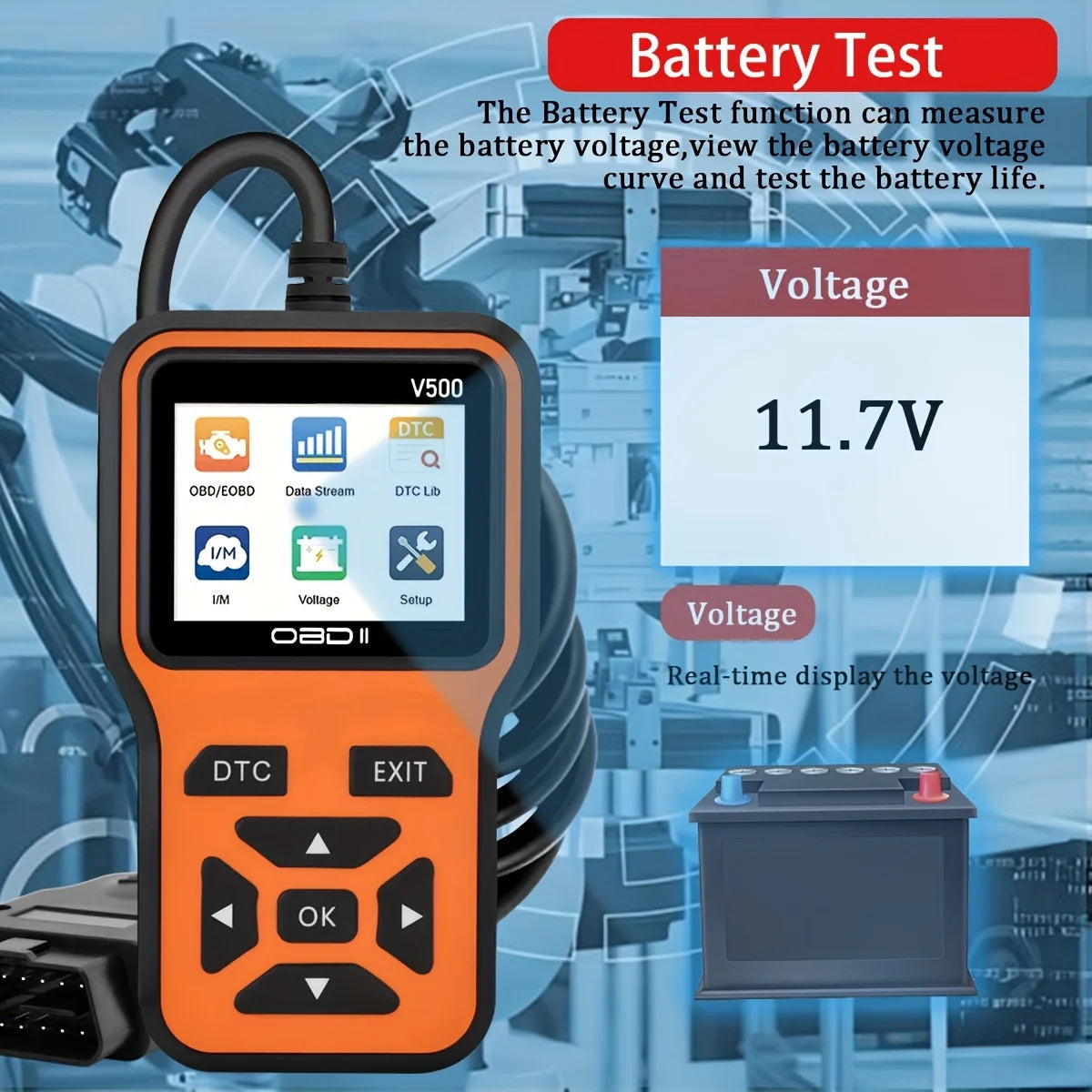 Obd2 Scanner - Heavy-Duty Obd Ii Can Diagnostic Tool, Supports Reading/Erasing Fault Codes, Compatible with All Cars, Trucks, and Suvs (1996 and Later Models) - No External Battery Required, Plug-And-Play, Suitable for Mechan Peaceful Pleasures Health and Wellness