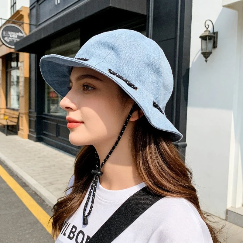 Women's Wide Brim UV Sun Visor Hat – Korean Style Beach Cap Wide Brim Sun Hat Peaceful Pleasures Health and Wellness