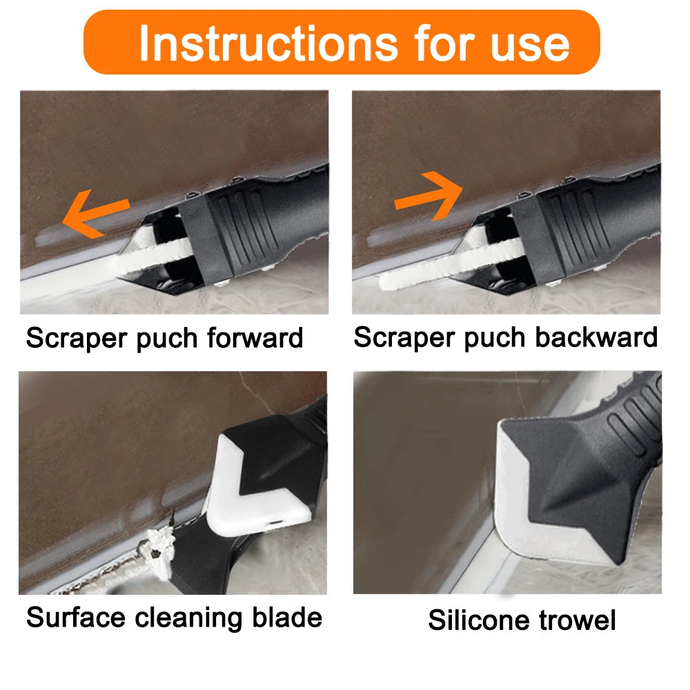 5-in-1 Caulk Remover & Sealant Smoother Tool Set – 5 Radius Pads Peaceful Pleasures Health and Wellness