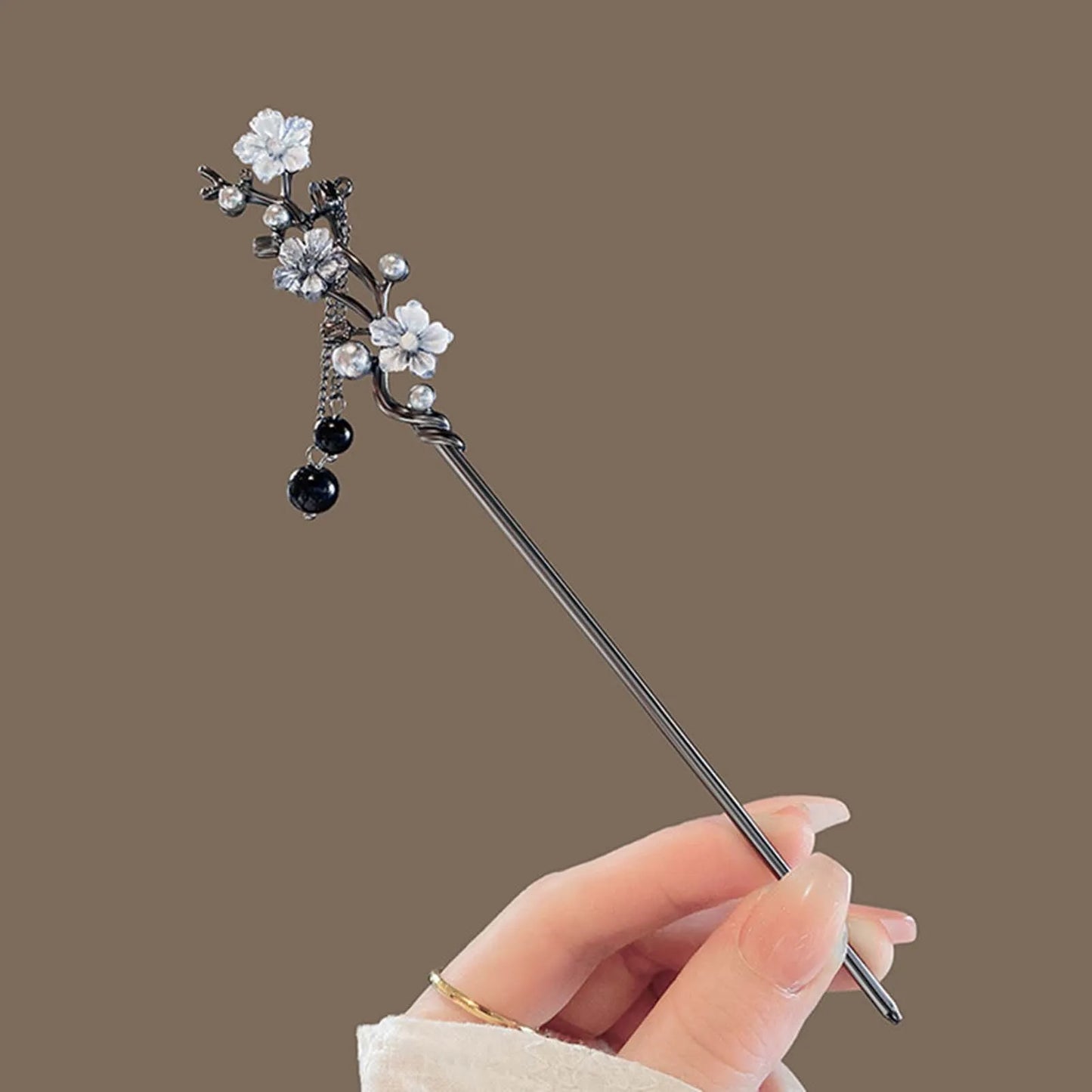 Women Elegant Hair Chignon with Tassel Fine Workmanship Long Straight Hair Stick for Hair DIY Accessory Hair Styling Peaceful Pleasures Health and Wellness