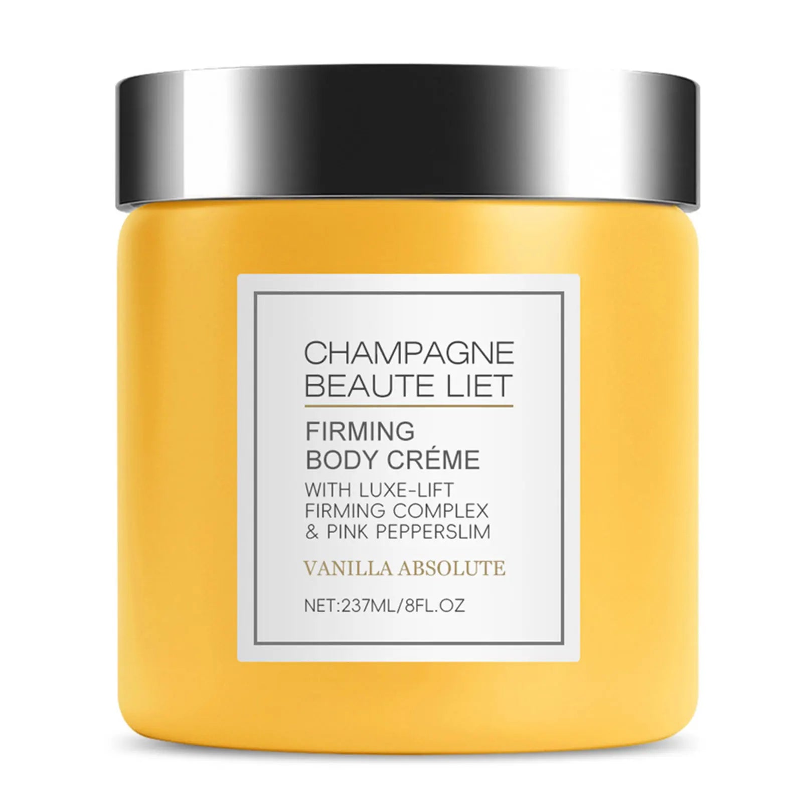 Champagne Firming Body-Cream With Pepperslim Anti Wrinkle Skin Tightening Cream Daily Hydrating Body Lotion For Men And Women Peaceful Pleasures Health and Wellness Vanilla