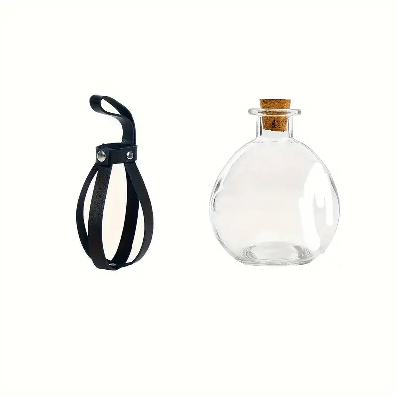 Medieval Wizard Witch Dark Magic Cork Potion Glass Bottle Holder