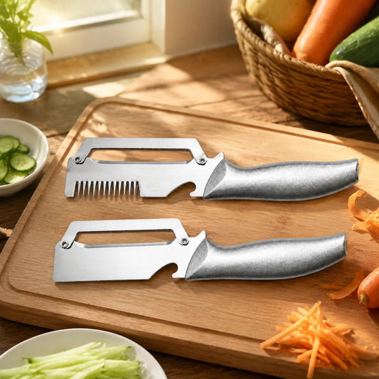 Stainless Steel Vegetable Peeler & Bottle Opener | Kitchen Tool Vegetable Peeler Peaceful Pleasures Health and Wellness