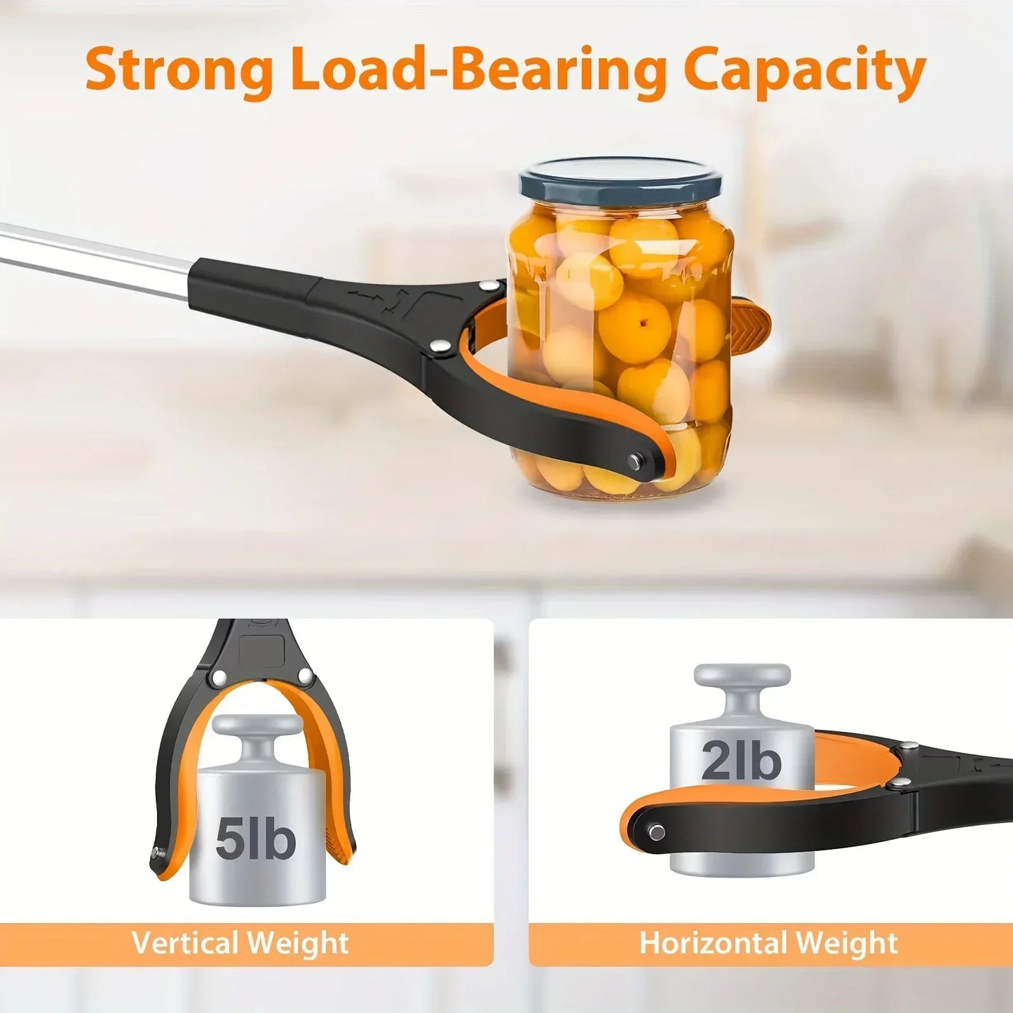 32-Inch Grabber Tool with 360° Rotating Clip | Reaching Gripper