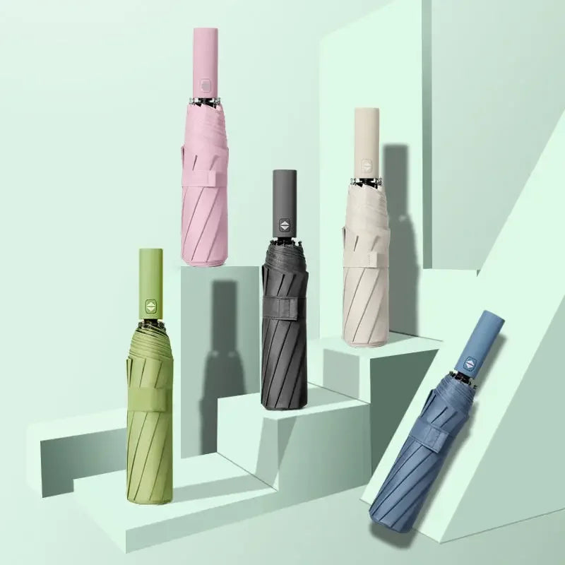 Morandi Auto Folding Umbrella – UV & Rain Protection