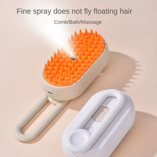 3-in-1 USB Steam Pet Brush | Cat & Dog Grooming Comb Steam Pet Grooming Brush Peaceful Pleasures Health and Wellness