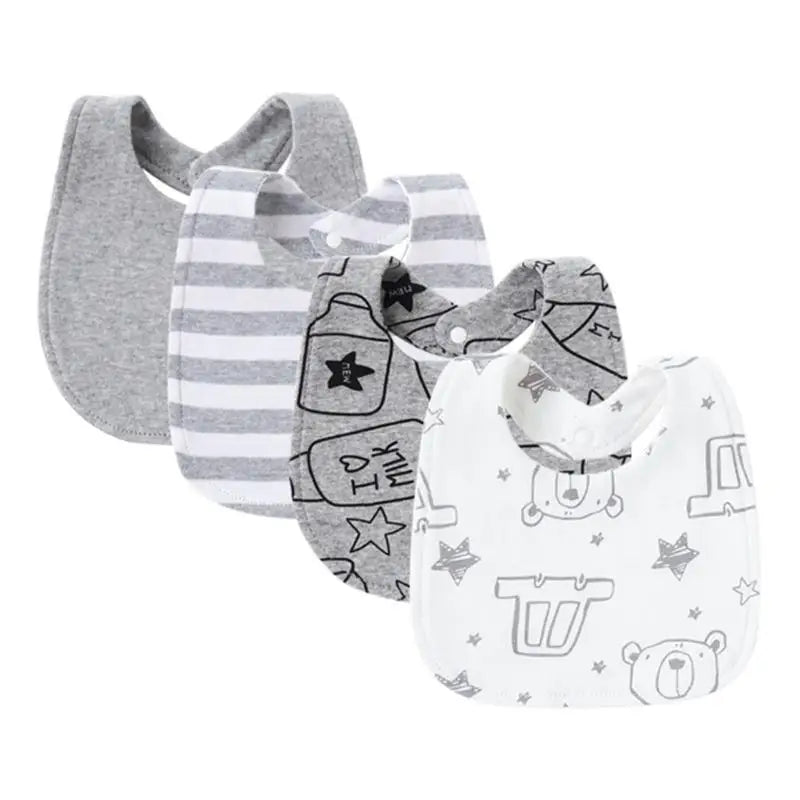 Baby Bandana Bibs 4-Pack | Soft Cotton Drool & Teething Bibs