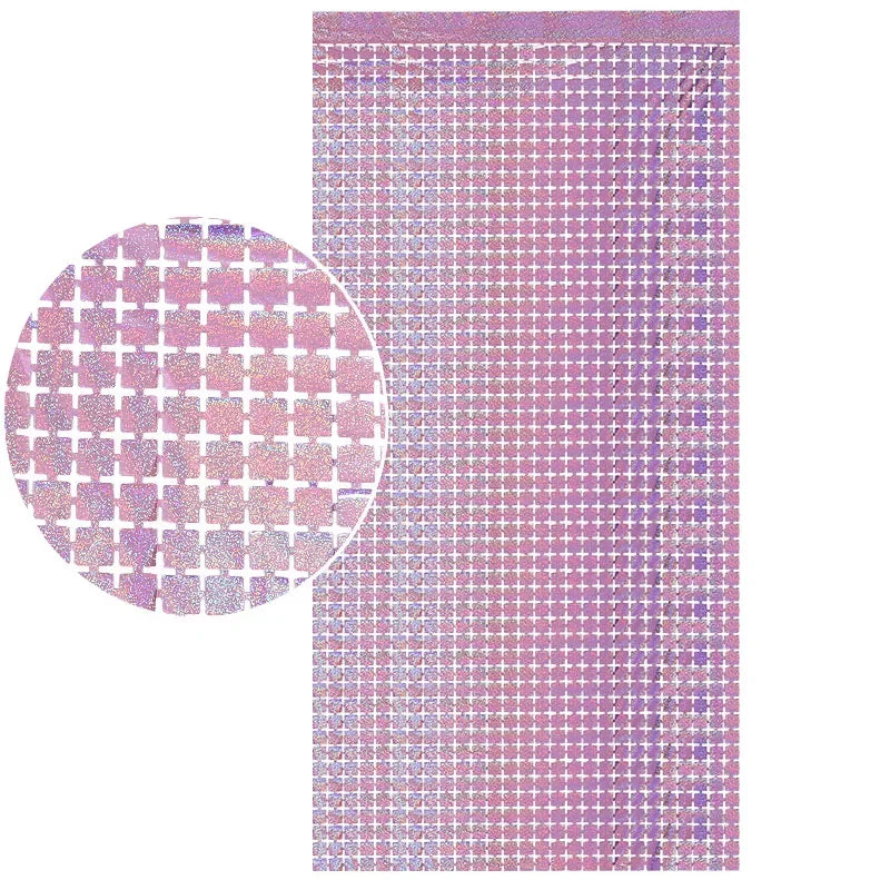 Square Foil Fringe Curtain Backdrop – Party & Wedding Decor