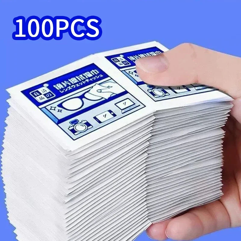 Disposable Eyeglass Cleaning Wipes – 50–100 Individually Wrapped