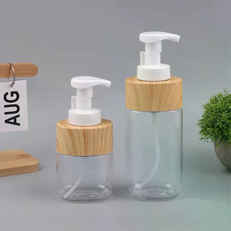 300/500ml Transparent Press Foaming Hand Soap Dispenser Empty Shower Gel Bottle Fcial Cleanser Mousse Container Travel Portable Peaceful Pleasures Health and Wellness