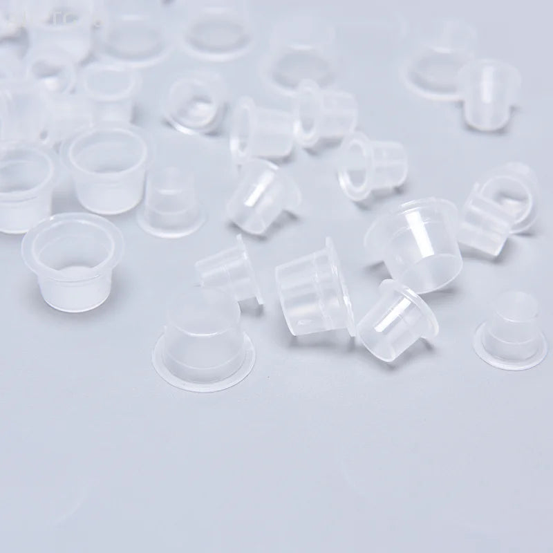 100pc Disposable Tattoo Ink Cups | S/M/L Microblading Caps