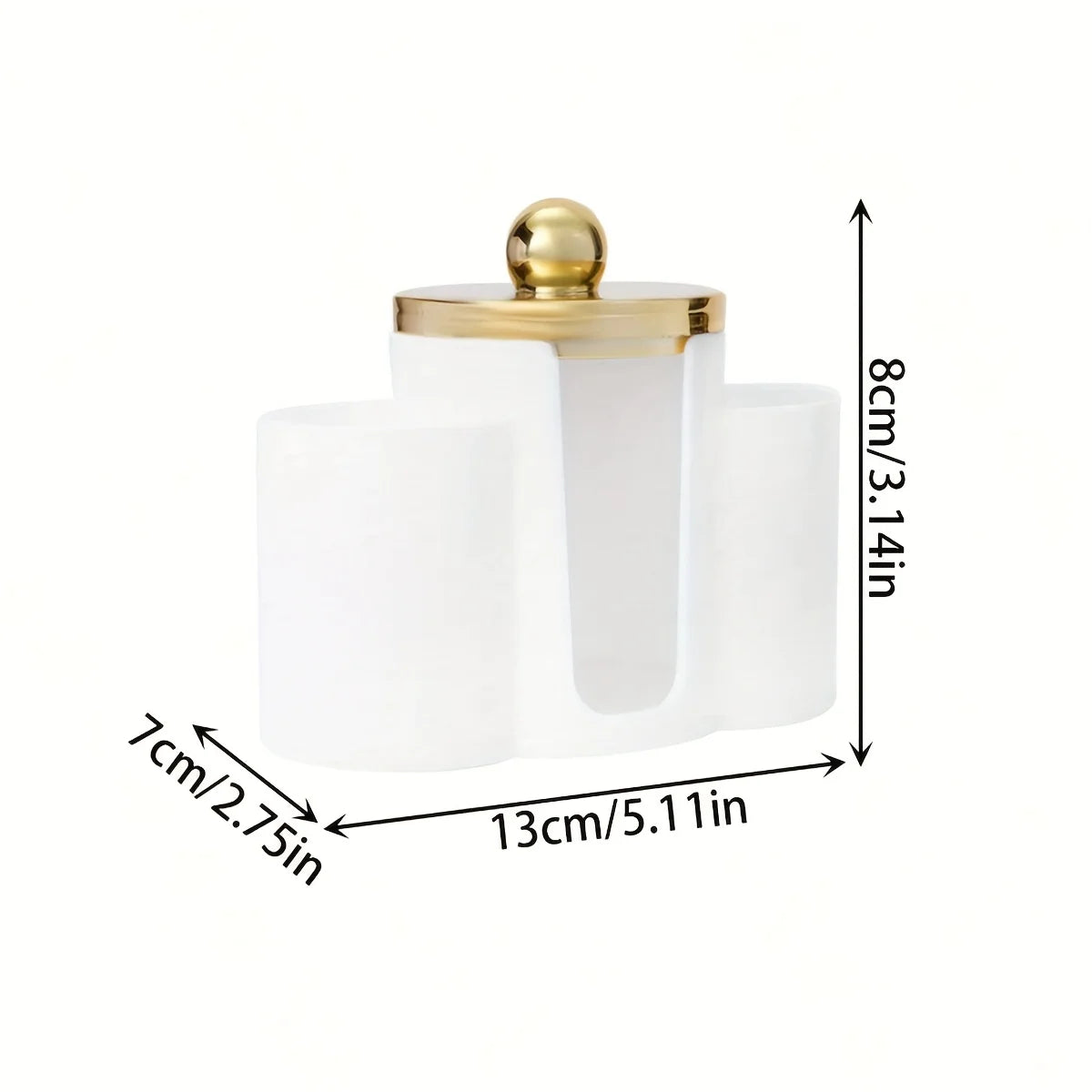 Cotton Pad and Swab Holder Plastic Cotton Swabs Dispenser with Lid, Bathroom Accessories Storage Organizer for Cotton Swabs Peaceful Pleasures Health and Wellness