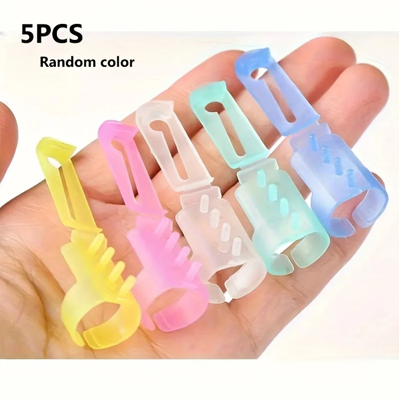 Crochet Yarn Guide Sleeve Plastic Finger Protector Beginners Knitting