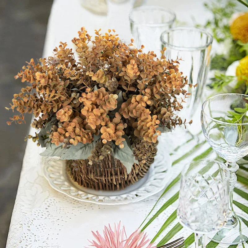 Artificial Eucalyptus Bouquet | Faux Floral Wedding Decor 31cm