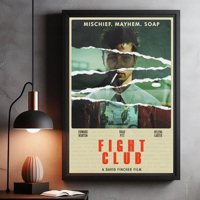 Fight Club Movie Canvas Wall Art Poster | Home Decor Print