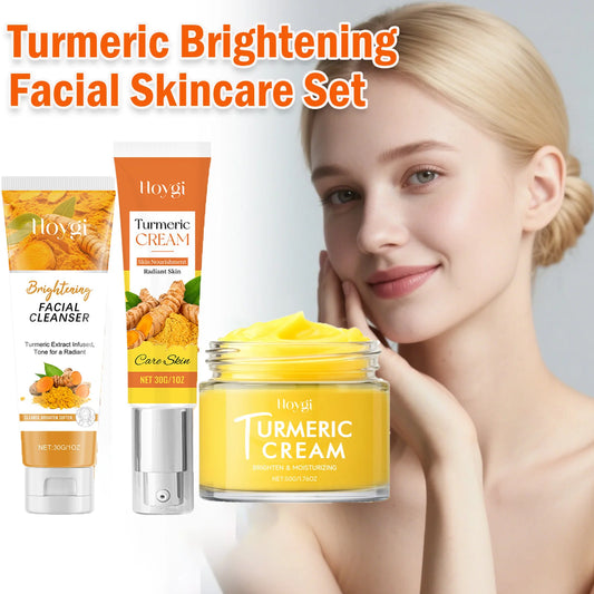 Turmeric Brightening Skincare Set – Cream & Cleanser