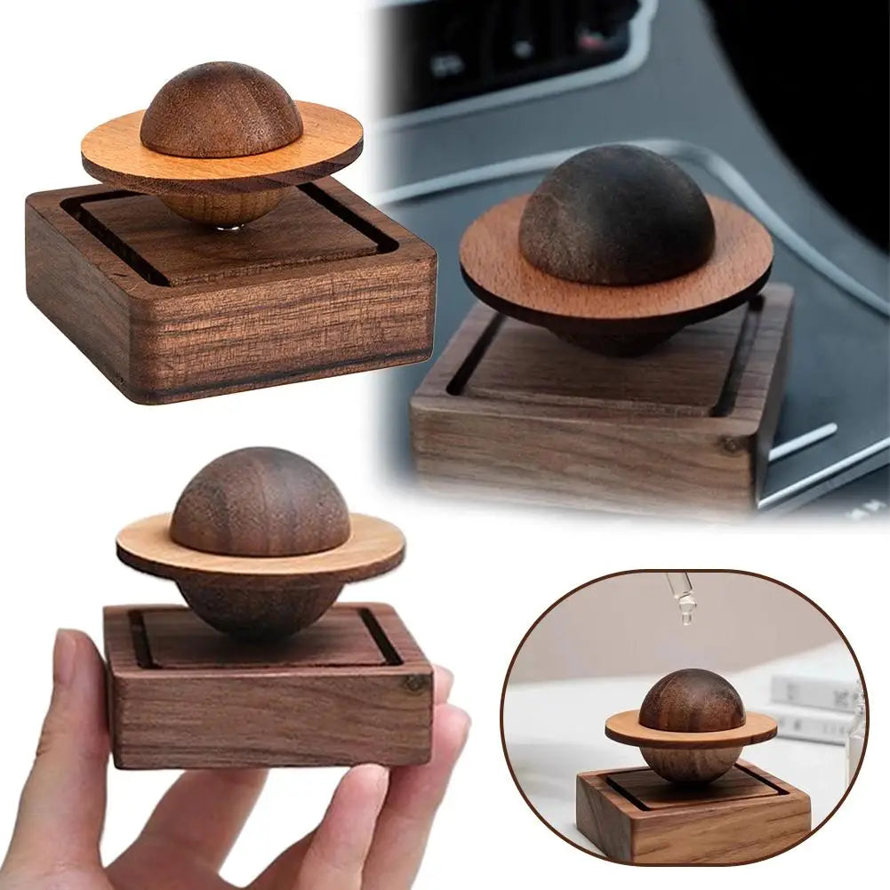 Planet Wood Essential Oil Diffuser – Walnut & Beech Decor Gift