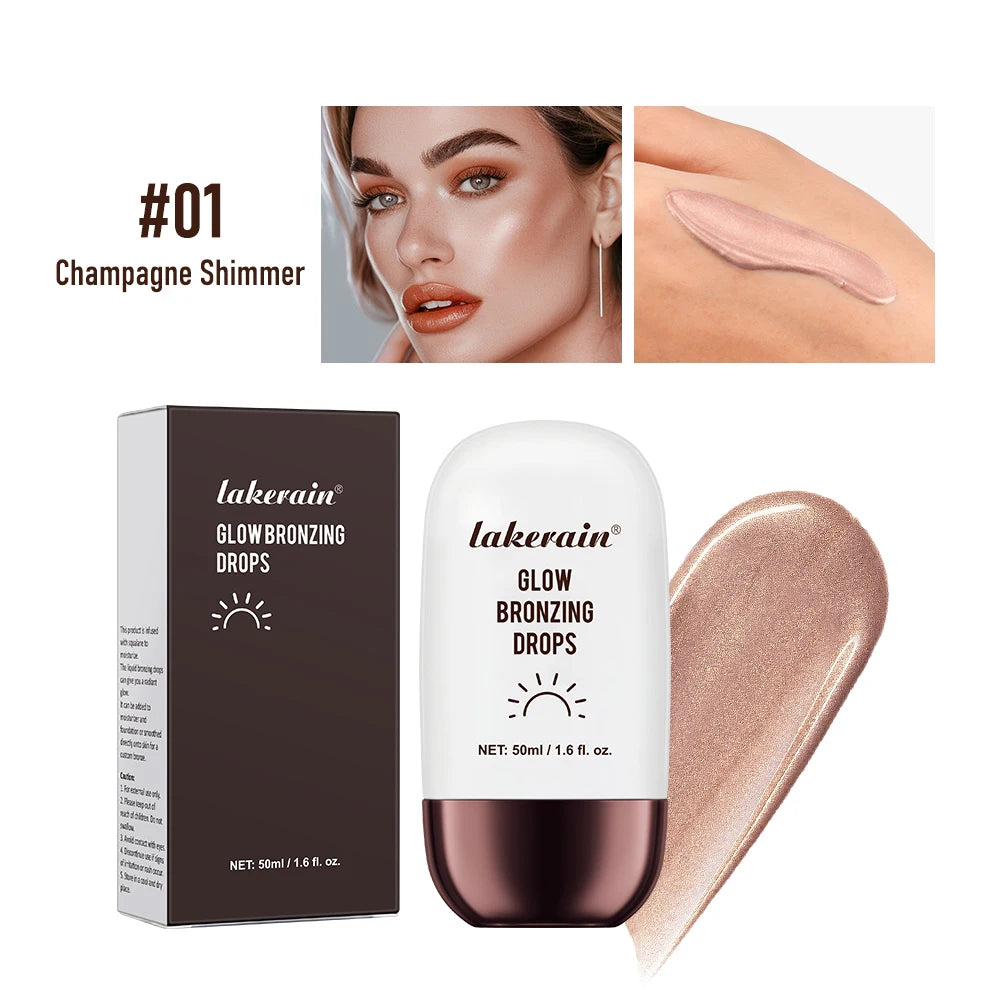 Glow Bronzing Drops Face Peptide Serums Liquid Bronzer Cream Hydrating Makeup For An Everyday Radiant Glow Summer Glow Peaceful Pleasures Health and Wellness 1