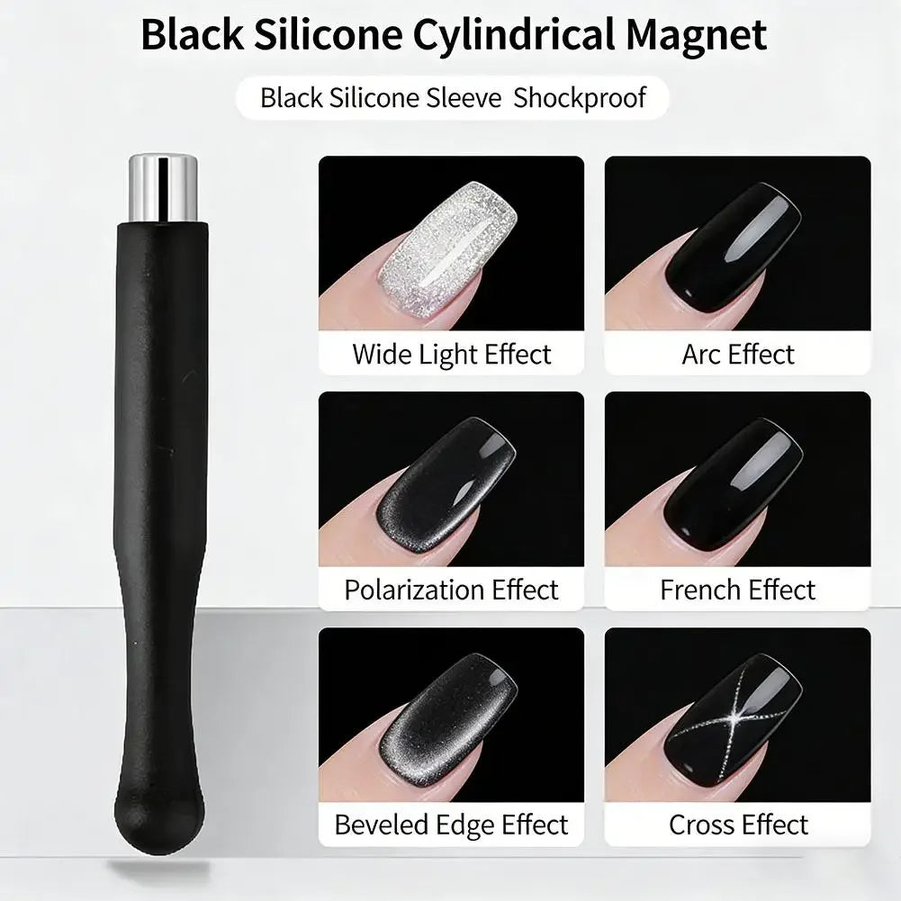 Cat Eye Magnet for Nails Magic Cylindrical Nail Polish Magnet Stick Gel Polish Magnetic Wand Manicure Tools for DIY Nail Art Peaceful Pleasures Health and Wellness