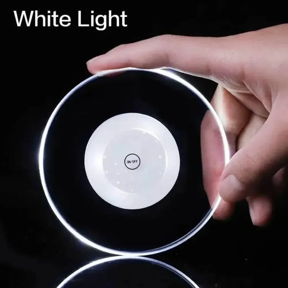 LED Glow Coaster & Bottle Ring Light – Colorful Flashing Bar Mat