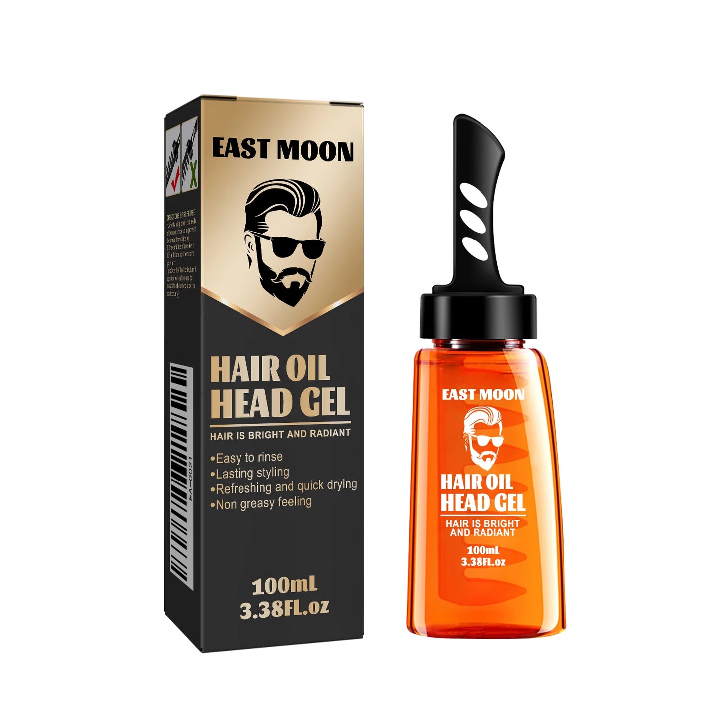 East Moon 2-in-1 Men's Hair Wax Gel & Comb | Argan Oil 100ml