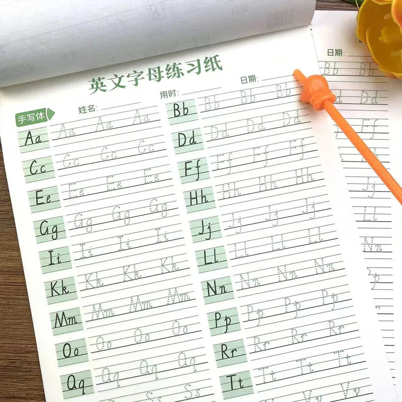 Early Learning English Alphabet Copybook 18 Pages Fun Handwriting