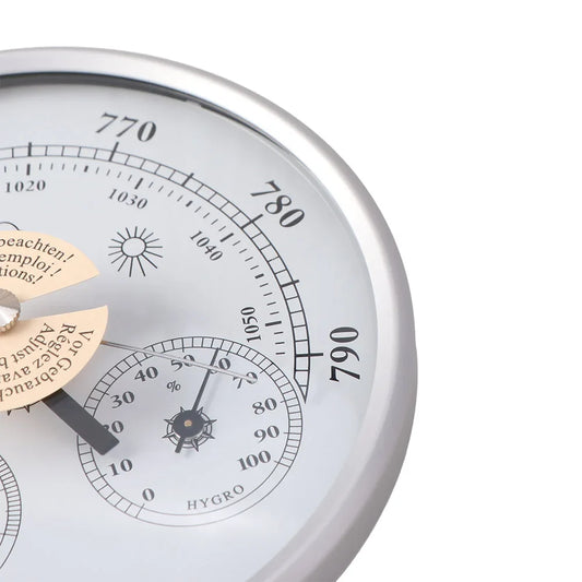 3-in-1 Barometer Thermometer Hygrometer | Wall Mount Gauge Weather Station Gauge Oasis Select Gold