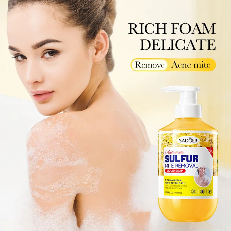 Sulfur Shower Gel 500ml – Anti-Acne, Oil Control Body Wash