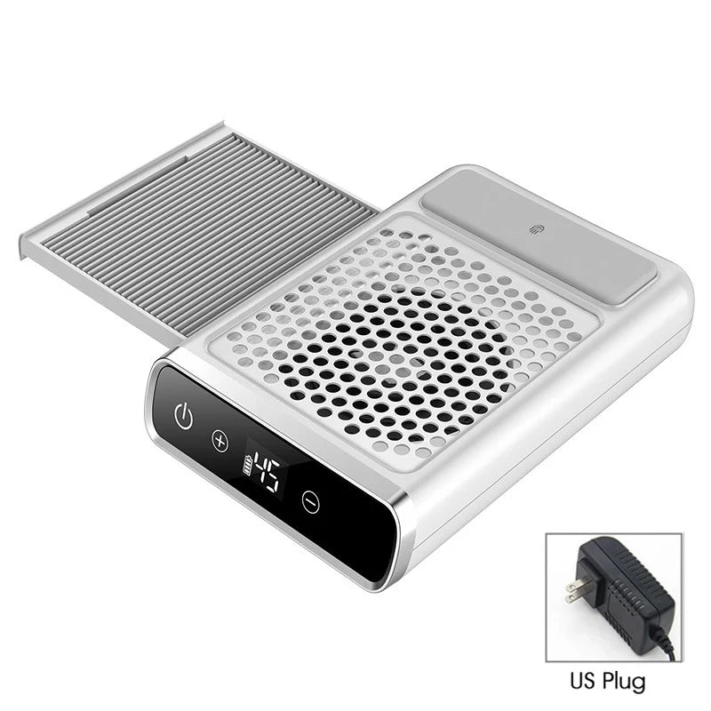 Nail Dust Extractor Vacuum Machine, Adjustable Speed & Reusable Filter for Professional Manicure, Clean Air Salon Equipment Peaceful Pleasures Health and Wellness US PLUG
