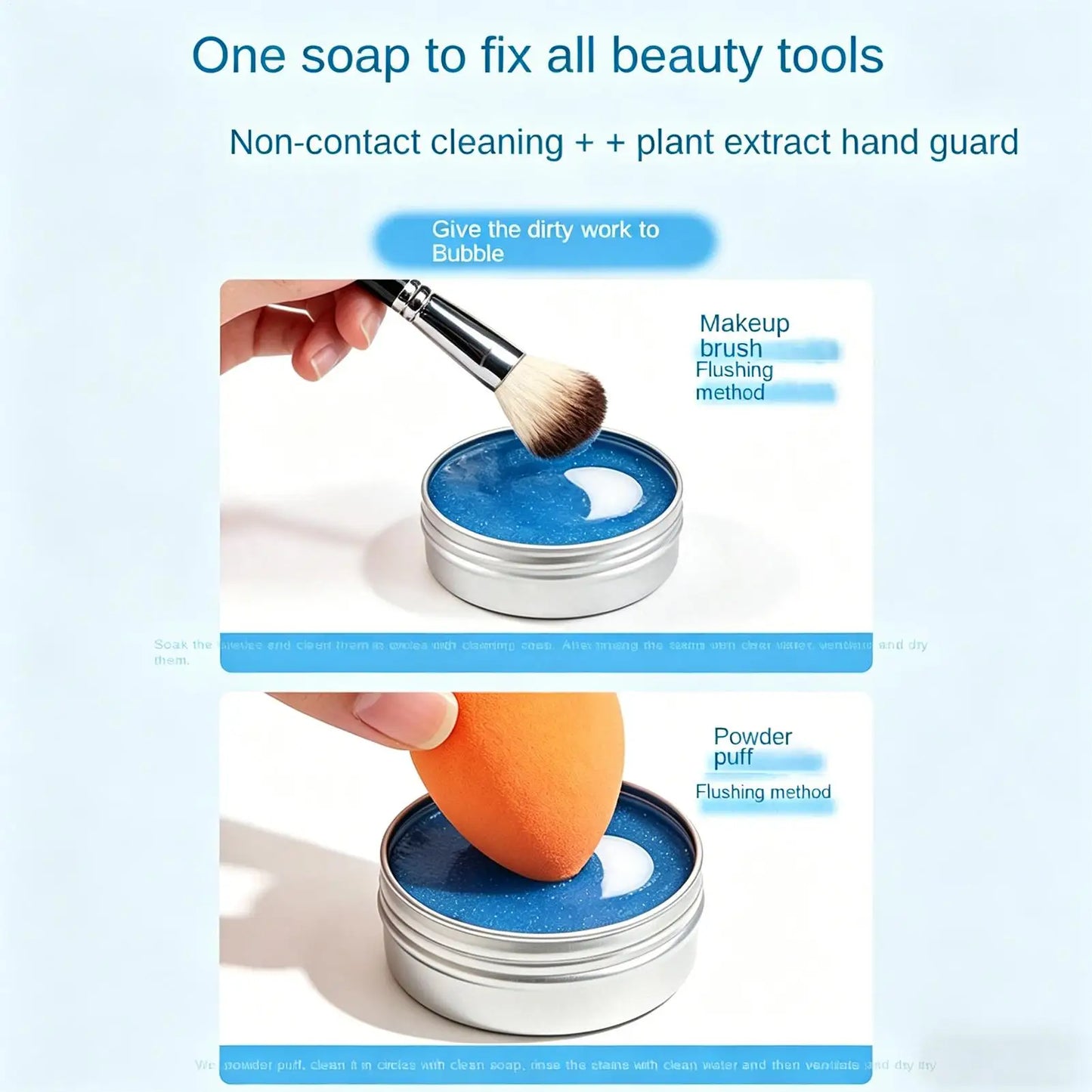 Makeup Brush Cleaner Soap & Silicone Scrubbing Mat Set