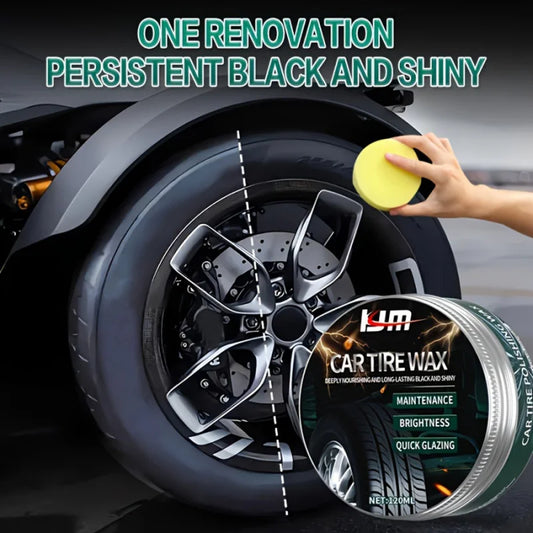 Car Tire Wax Brightener & Blackening Maintenance Cream 120ml Tire Maintenance Wax Oasis Select