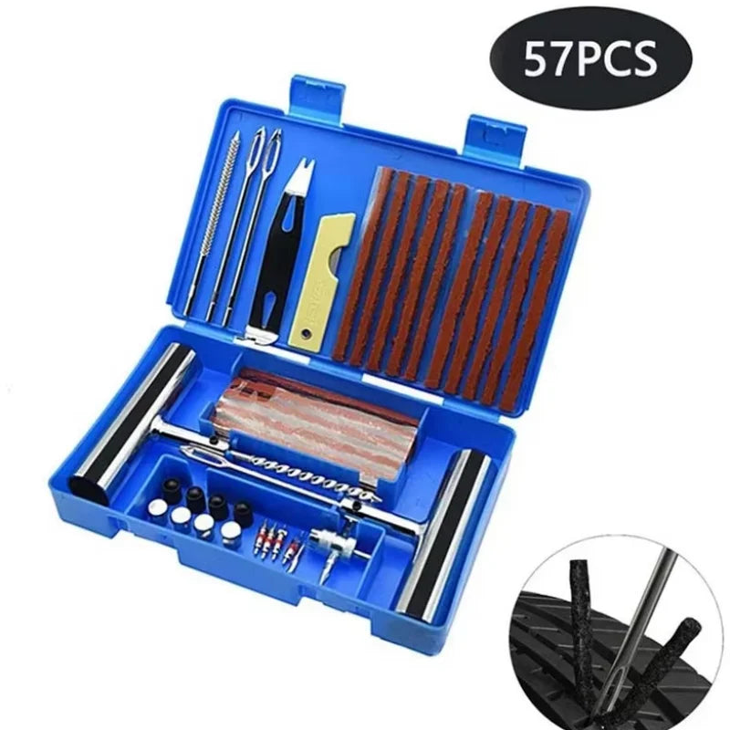 Auto Tire Repair Set Puncture Repair Tools Car Van Motorcycle Bike Emergency Heavy D Uty Tubeless Tire Repair Rivet Set Peaceful Pleasures Health and Wellness Red