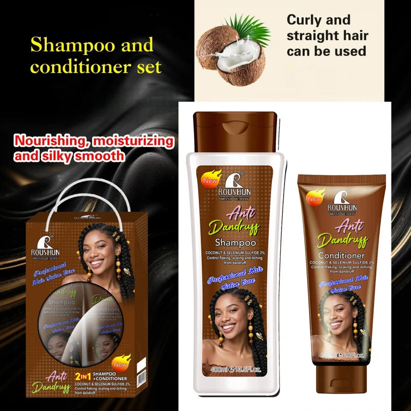 ROUSHUN Coconut Shampoo & Conditioner Set – Nourishing Hair