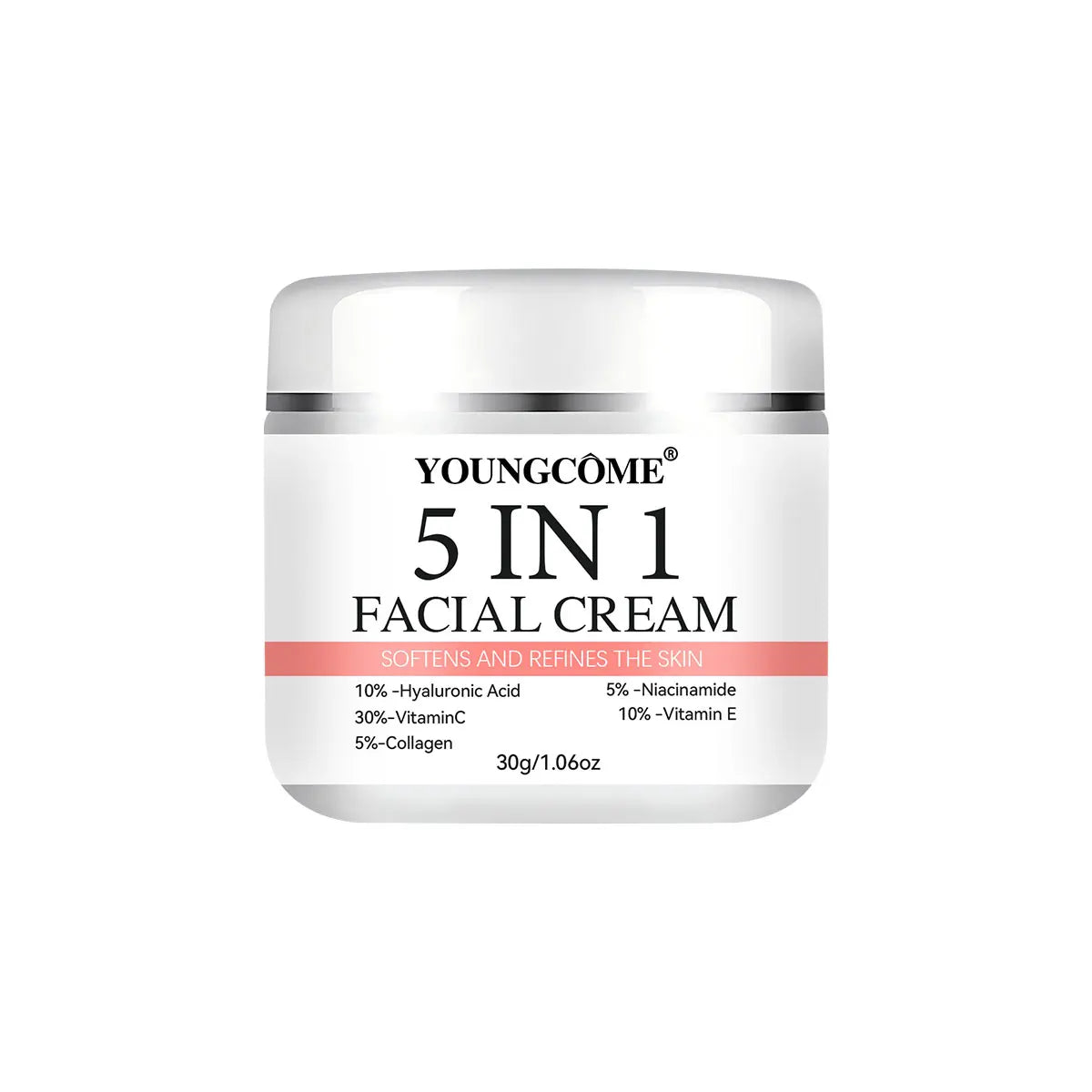 5-in-1 Firming Face Serum – Vitamin C & Hyaluronic Acid Face Serum Peaceful Pleasures Health and Wellness 30g