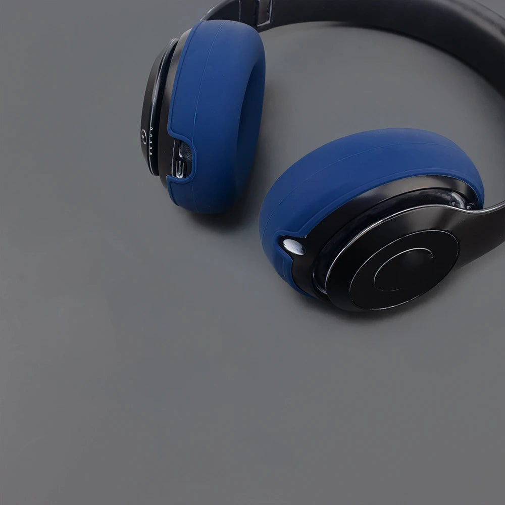 1Pair Silicone Dustproof Case Suitable for Beats Studio Pro Headphones Over-Ear Protective Cover Peaceful Pleasures Health and Wellness Blue