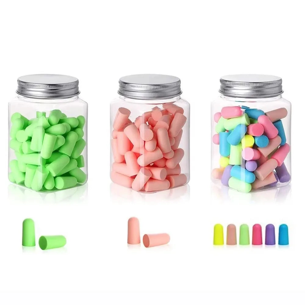 10/24/60pcs Comfortable Earplugs Antinoise Ear Plugs Sleep Noise Reduction Ear Protector for Sleep Soft Foam Earplugs Anti-Noise Peaceful Pleasures Health and Wellness