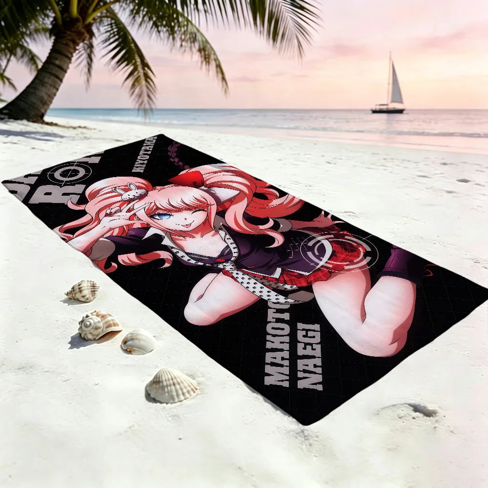 Danganronpa Anime Quick-Dry Beach Towel | Soft Microfiber Anime Beach Towel Peaceful Pleasures Health and Wellness