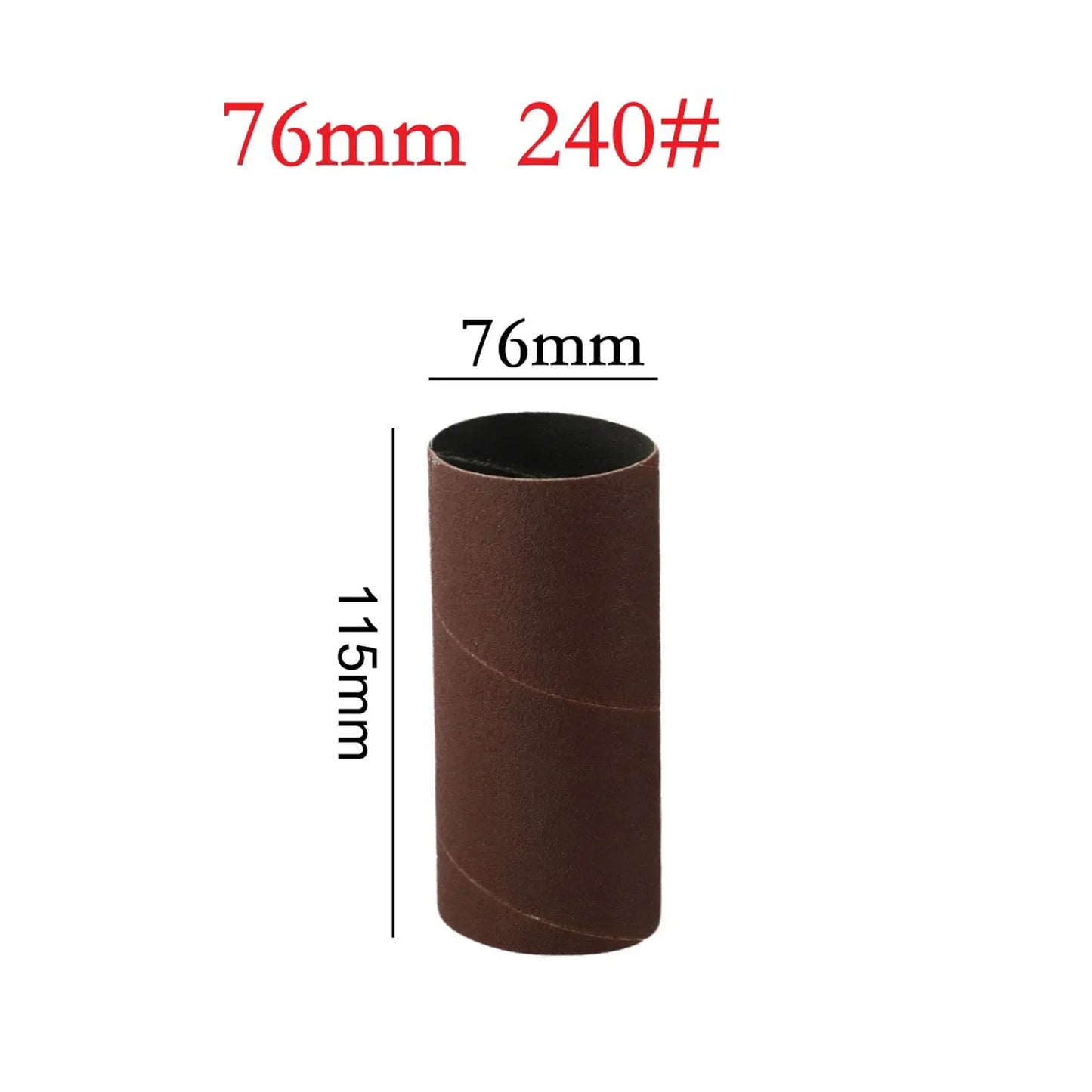 115mm Spindle Sanding Drum Sleeves 80 150 240 Grit | Wood & Metal