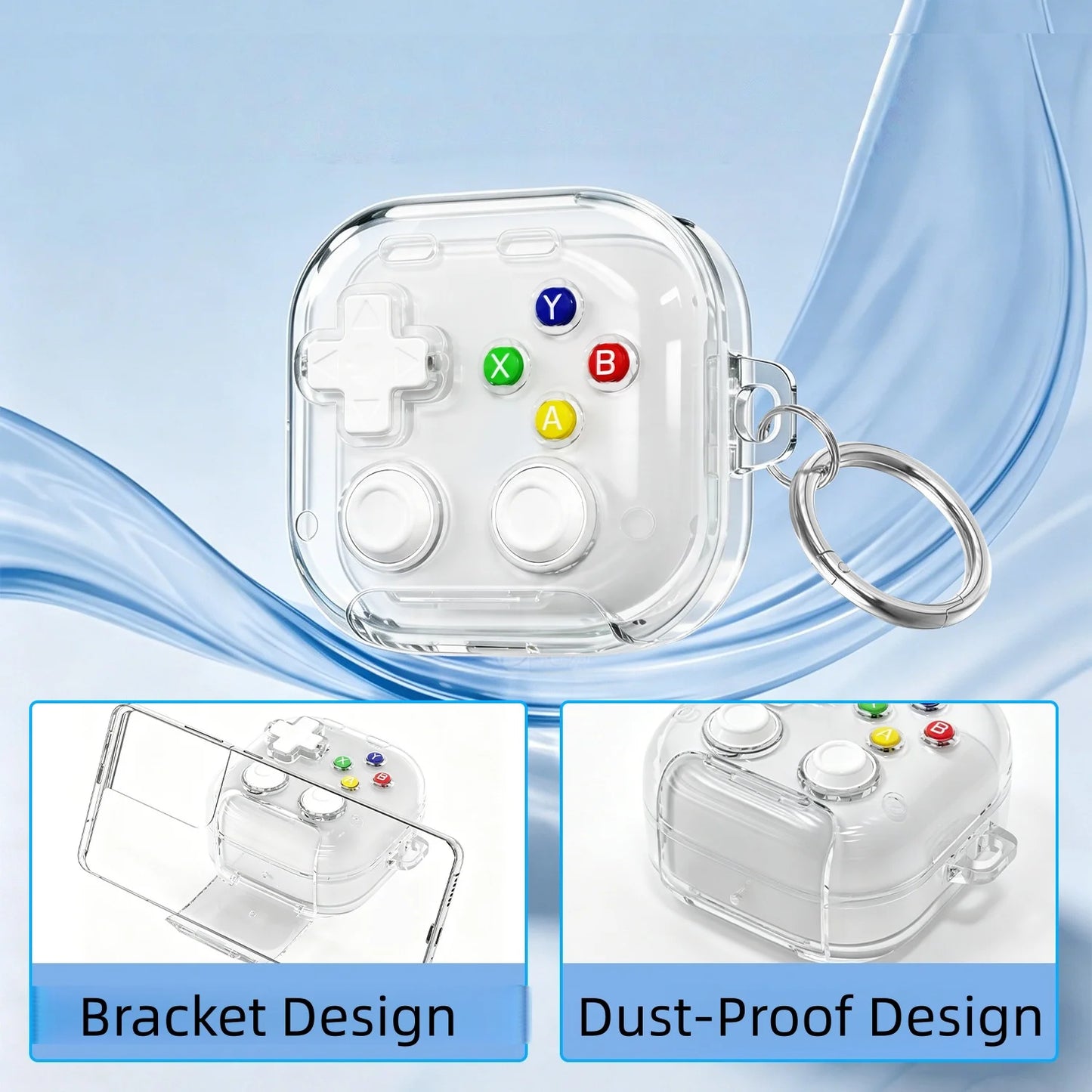 TPU Transparent Protective Case For Galaxy Buds4/4Pro Headphones 3D Pressure-Relief Buttons For Enhanced Playability Peaceful Pleasures Health and Wellness